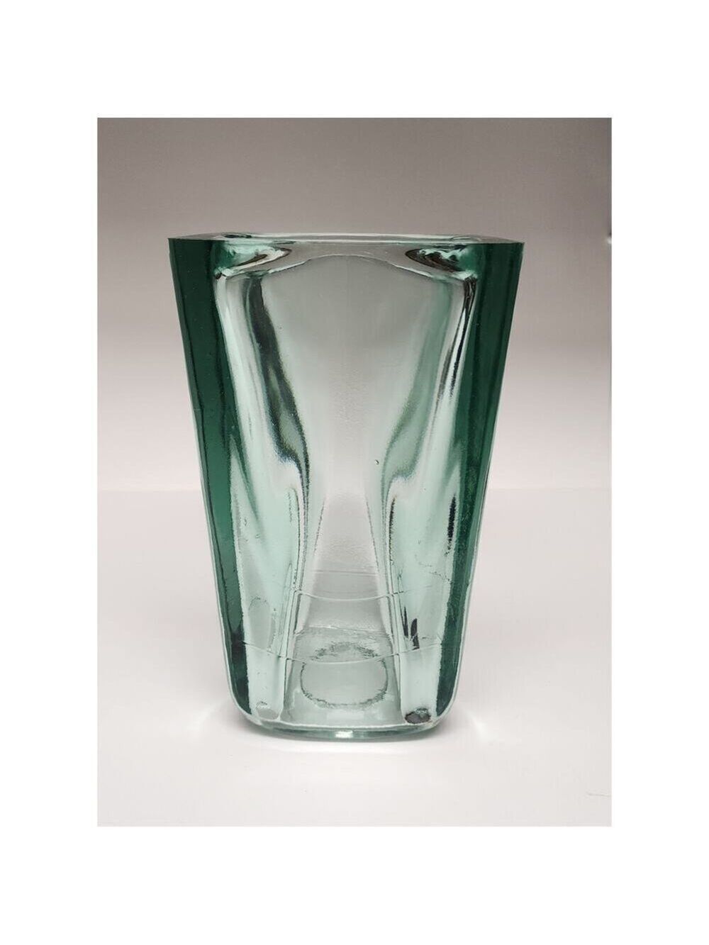 Blenko Cast 1960's Vintage Large Heavy Clear Glass Home Decoration Vase